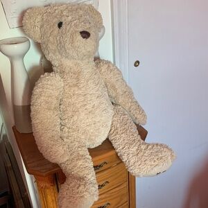 FAO Schwartz Fuzzy Bear 2013 Super clean  condition stored plaid shirt added 20”